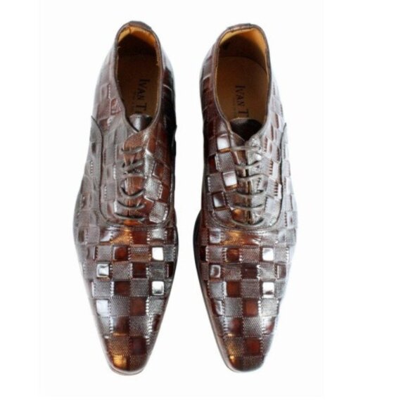 Zan Brown Oxford Mens Leather Shoe main image 5